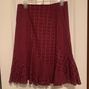 Unique Burgundy Skirt